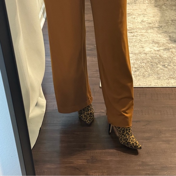 Leopard Sock Heel Booties - Picture 3 of 8